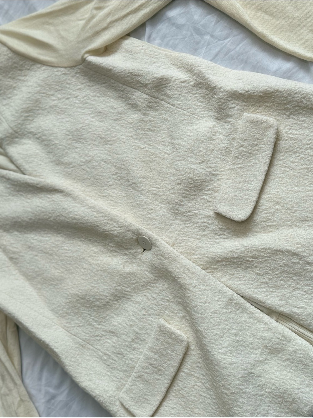 Bailey 44 Cream Textured Blazer Jacket size L